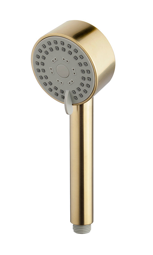 UniMatch Cadans handdouche 3 standen Ø 8 cm geborsteld messing PVD – Wiesbaden – Geborsteld Messing – Handdouche | Dealplein