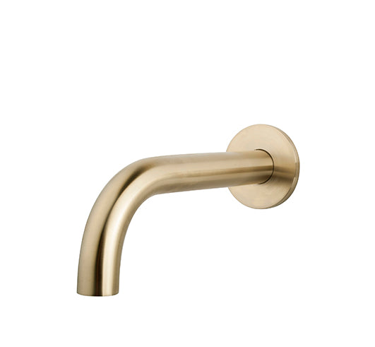 Caral baduitloop rond 20 cm 1/2'' geborsteld messing PVD – Wiesbaden – Geborsteld Messing – Badkraan | Dealplein