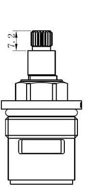 keramisch binnenwerk 3/4"D20 H warm maattekening – afmetingen volgens maattekening | Dealplein