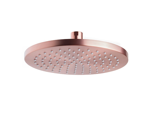 Wiesbaden UniMatch hoofddouche rond 20 x 1,2 cm geborsteld koper