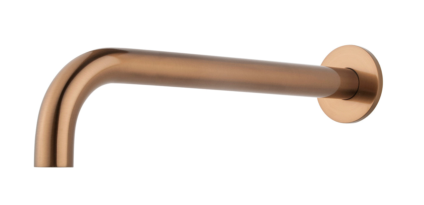 Caral baduitloop rond 30 cm 1/2'' geborsteld brons koper PVD