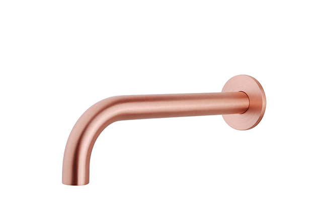 Caral baduitloop rond 25 cm 1/2'' geborsteld koper – Wiesbaden – Geborsteld Koper – Badkraan | Dealplein