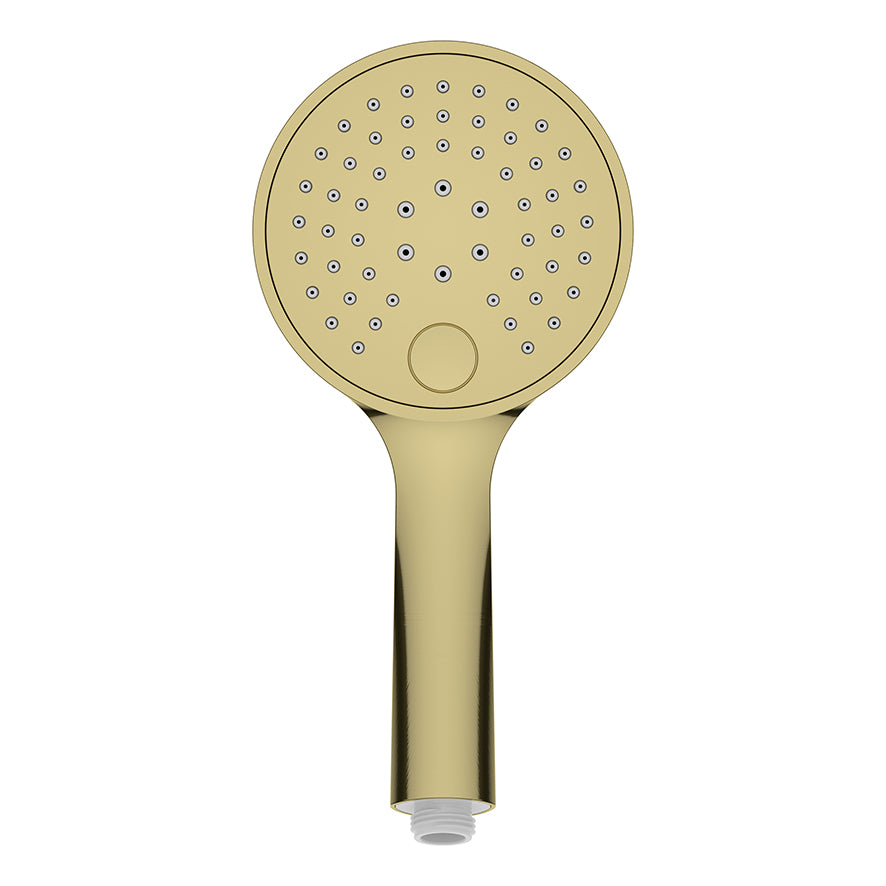UniMatch handdouche 3 standen Ø 12 cm geborsteld messing PVD – Wiesbaden – Geborsteld Messing – Doucheslang | Dealplein