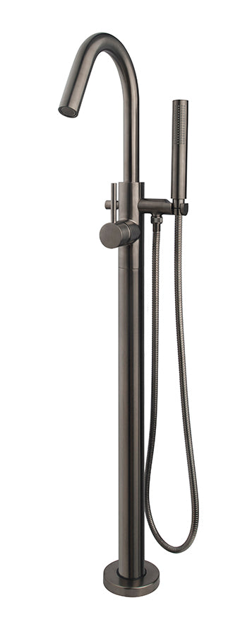 Caral badmengkraan vrijstaand gunmetal PVD – Wiesbaden – Gun Metal – Badkraan | Dealplein