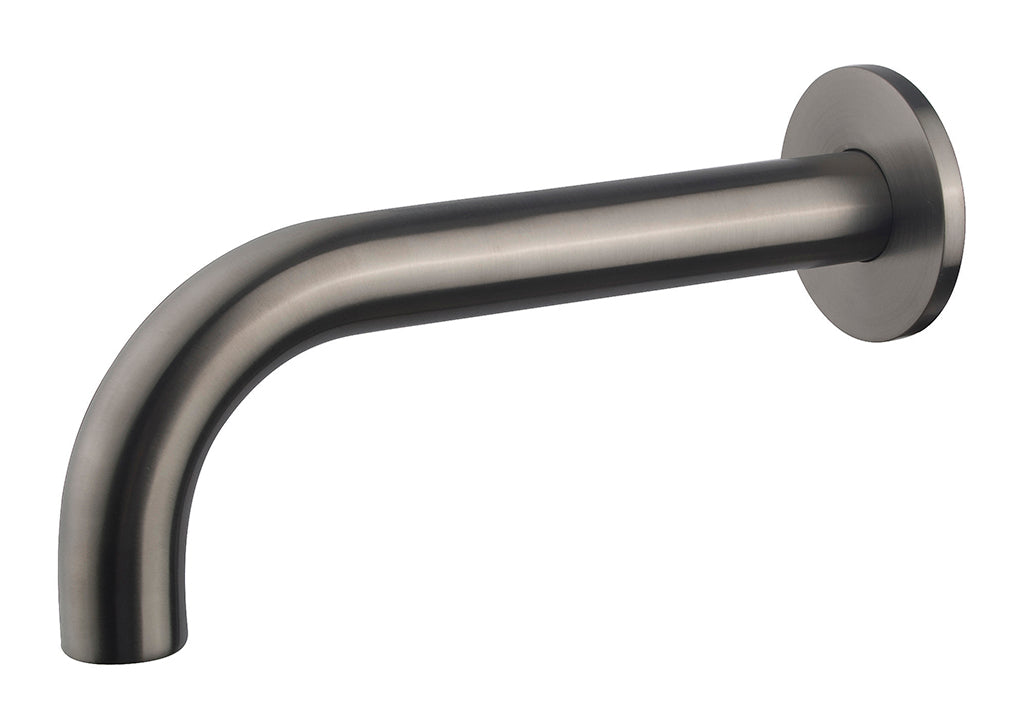 Caral baduitloop rond 20 cm 1/2" gunmetal PVD – Wiesbaden – Gun Metal – Badkraan | Dealplein