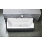 Aqualine Nisa Tweepersoons Rechthoekig Ligbad 180x70 cm Wit afbeelding 2