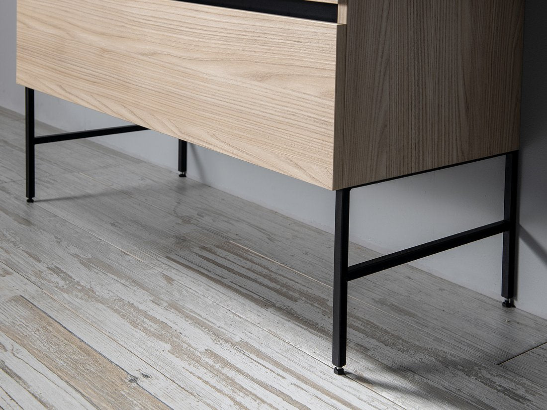 Badmeubel potenset Odetta verstelbaar 26-27cm mat zwart