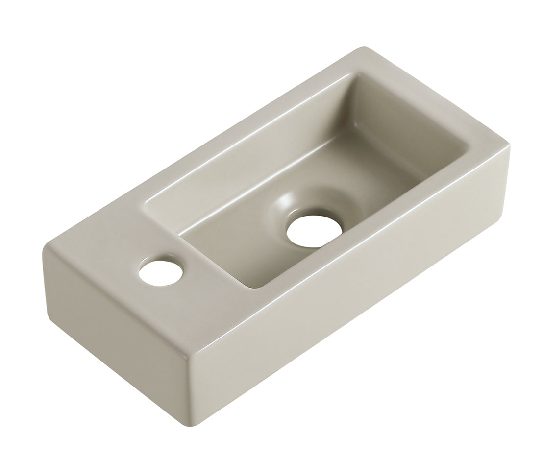 Rhea S mini fontein links 36,5 x 18 x 9 cm keramiek beige – Wiesbaden – Beige – Fonteinen | Dealplein
