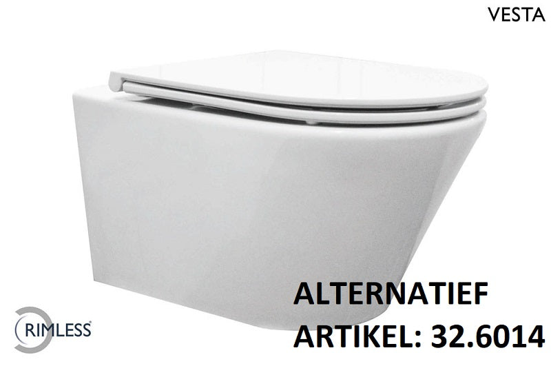Wiesbaden Vesta Toiletzitting Glans Wit