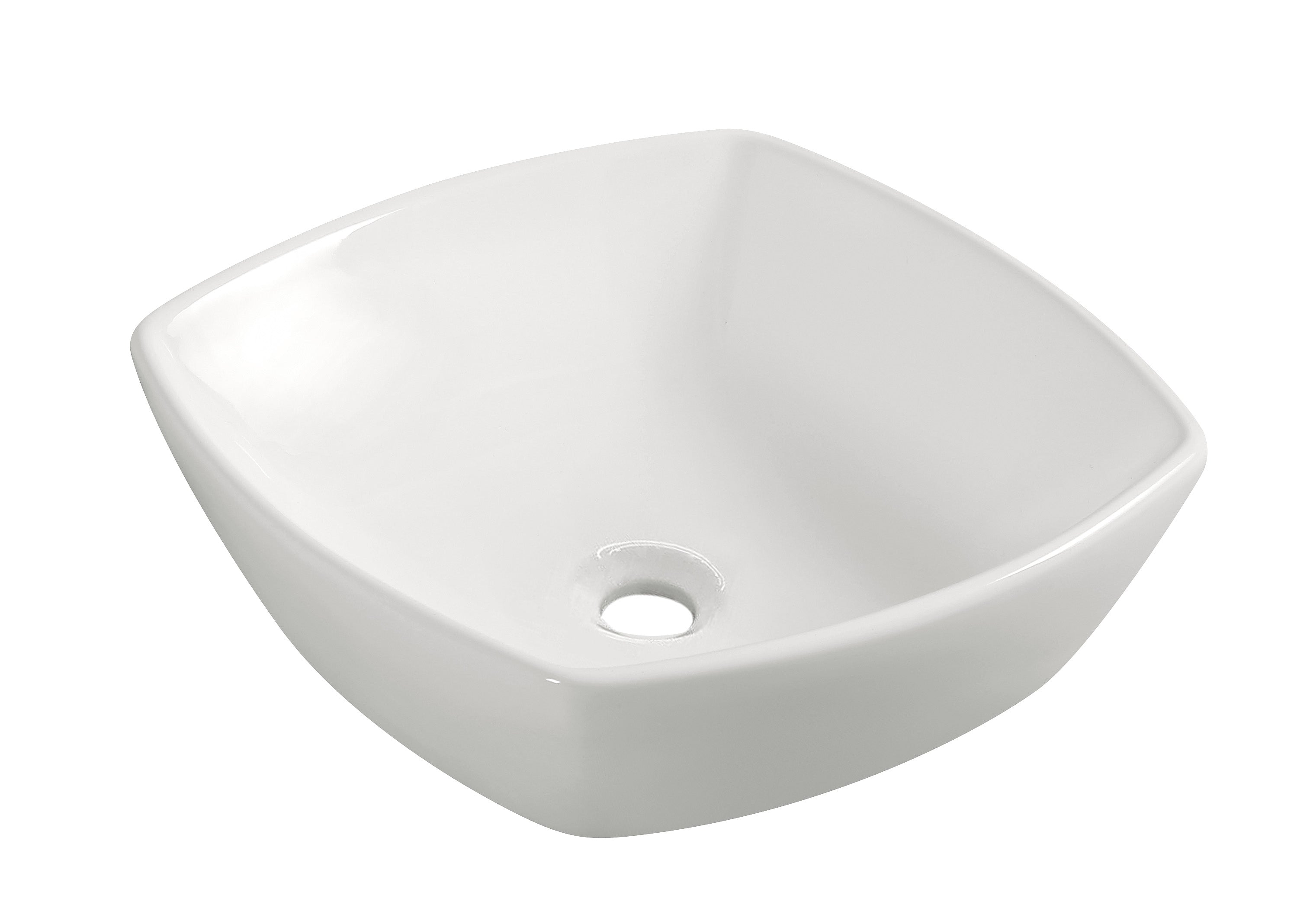Productafbeelding – Plaza waskom vierkant 42 x 42 x 13,5 cm keramiek glans wit