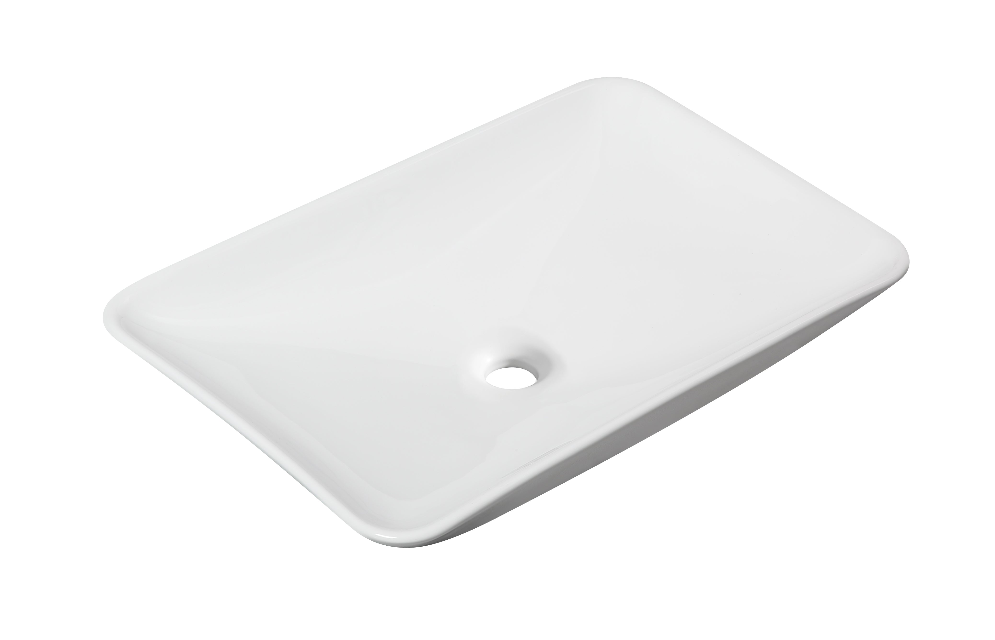 Productafbeelding – Karé waskom rechthoekig 58 x 36 x 11,5 cm keramiek glans wit