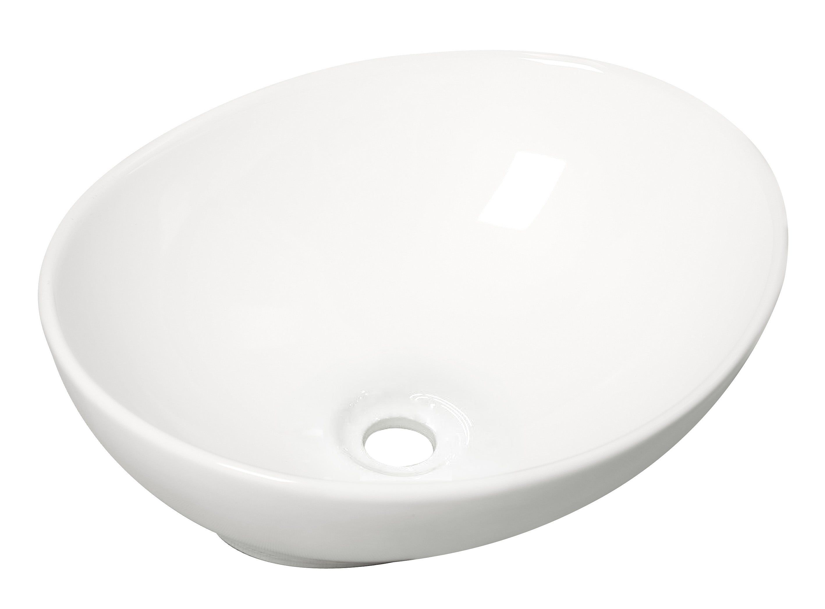 Productafbeelding – Barco waskom ovaal 40 x 33 x 14,5 cm keramiek glans wit
