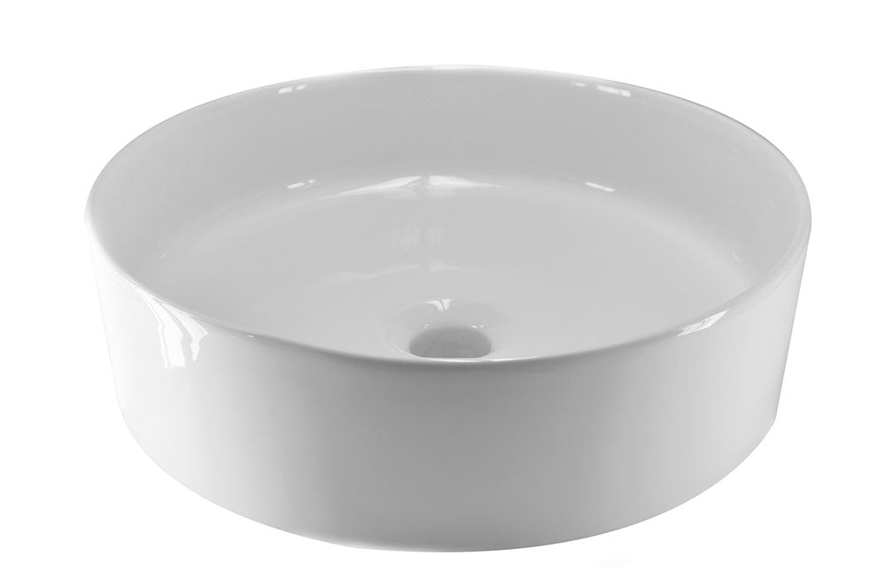 Link waskom rond 40 x 12 cm keramiek glans wit – Wiesbaden – Glans Wit – Waskom | Dealplein