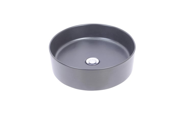 Link waskom rond 40 x 12 cm keramiek mat zwart – Wiesbaden – Mat Zwart – Waskom | Dealplein