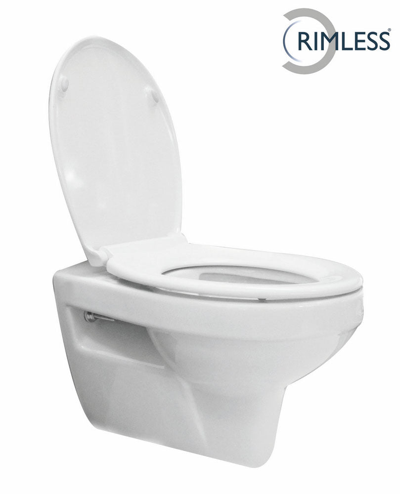 Trevi Wandtoilet Rimless Met Ultimo 3.0 Toiletzitting Softclose En Quick Release Glans Wit