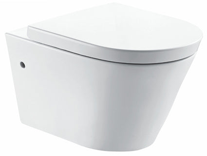 Flow Wandtoilet Rimless Met Nano Coating Met Flow Toiletzitting Softclose En Quick Release Glans Wit