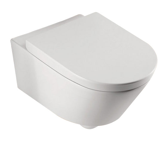 Metro Wandtoilet Met Toiletzitting Softclose En Quick Release Glans Wit