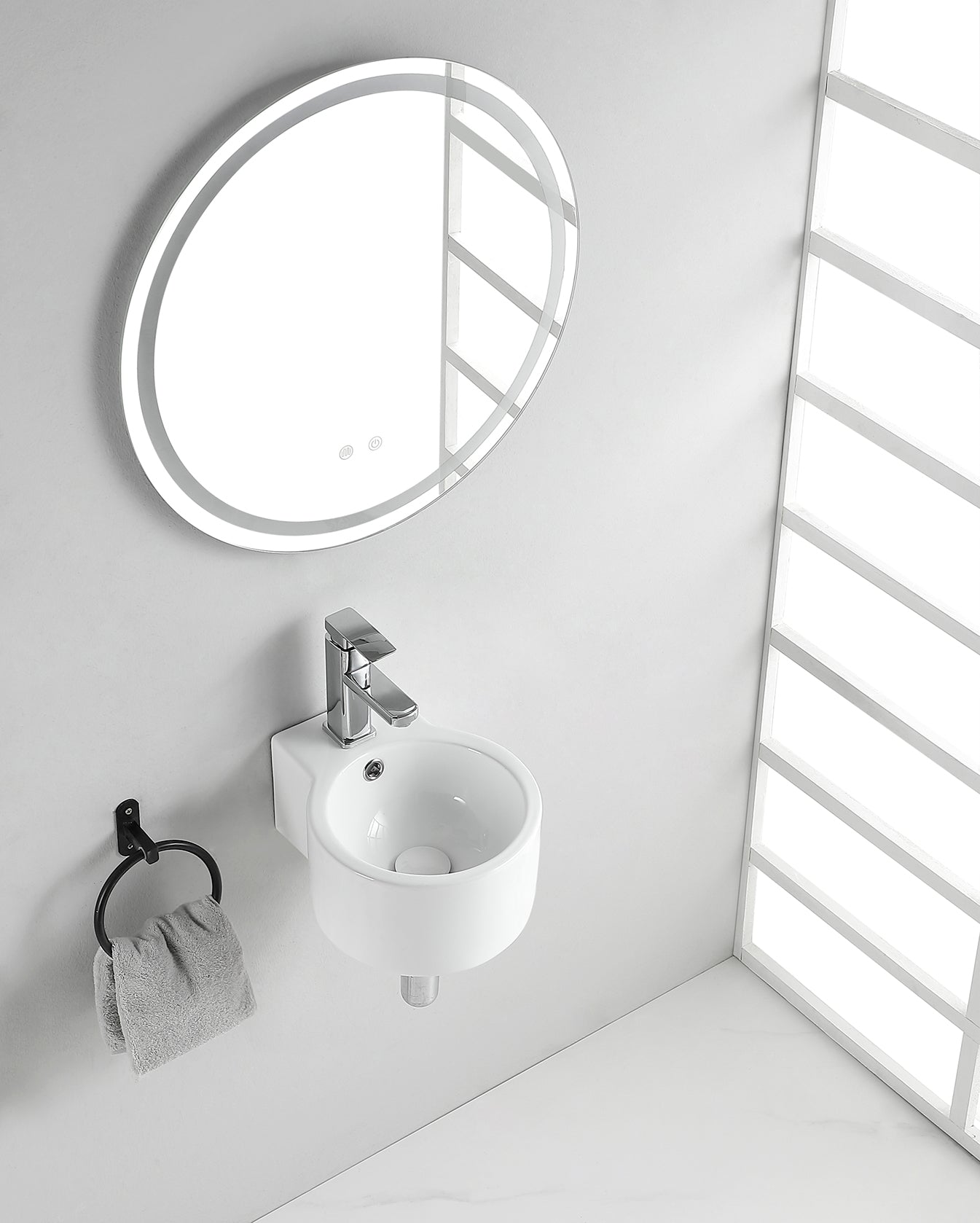 Kronos fontein 32 x 27,5 x 16 cm keramiek glans wit – Wiesbaden – Glans Wit – Fonteinen | Dealplein