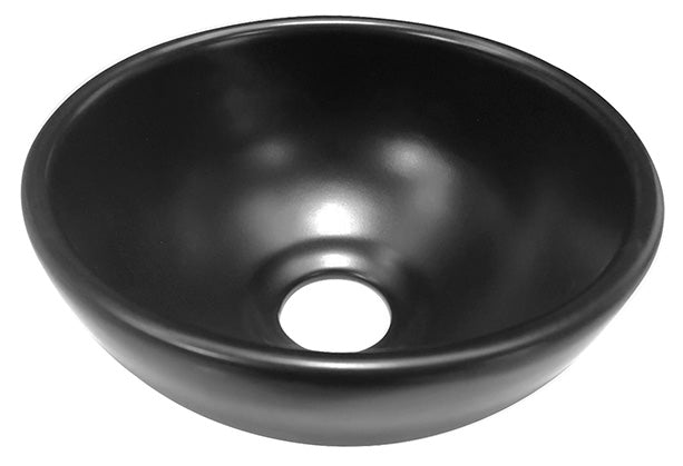 Productafbeelding – Consilio waskom rond 20 x 9 cm keramiek mat zwart