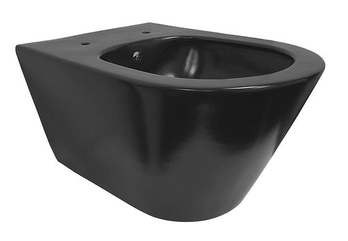 Stereo Wandtoilet Rimless Met Bidet Functie Mat Zwart