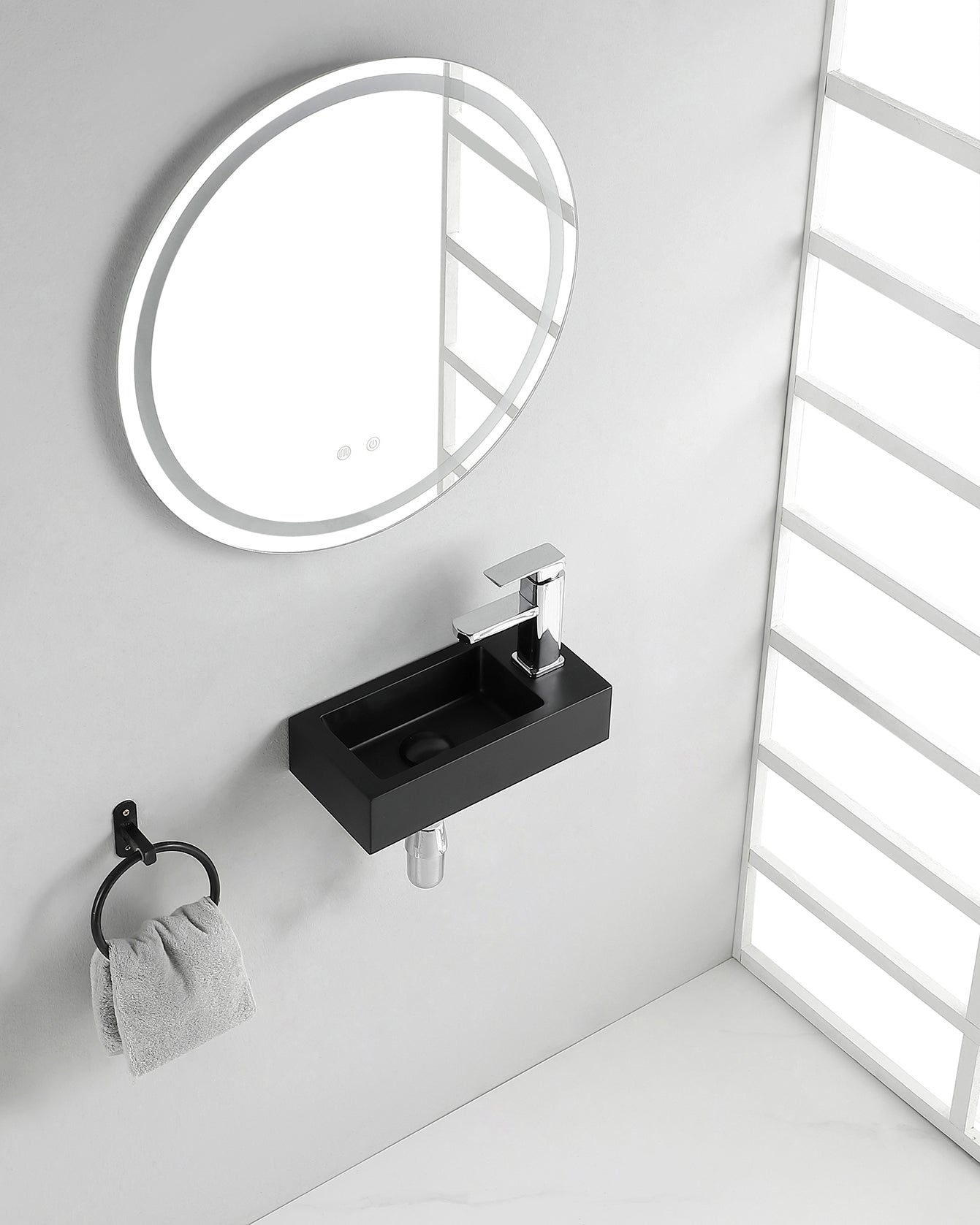 Rhea S mini fontein rechts 36,5 x 18 x 9 cm quartz – Wiesbaden – Onbekend – Fonteinen | Dealplein