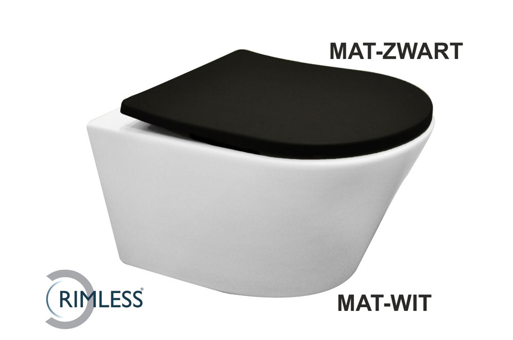 Wiesbaden Vesta Toiletzitting Mat Zwart
