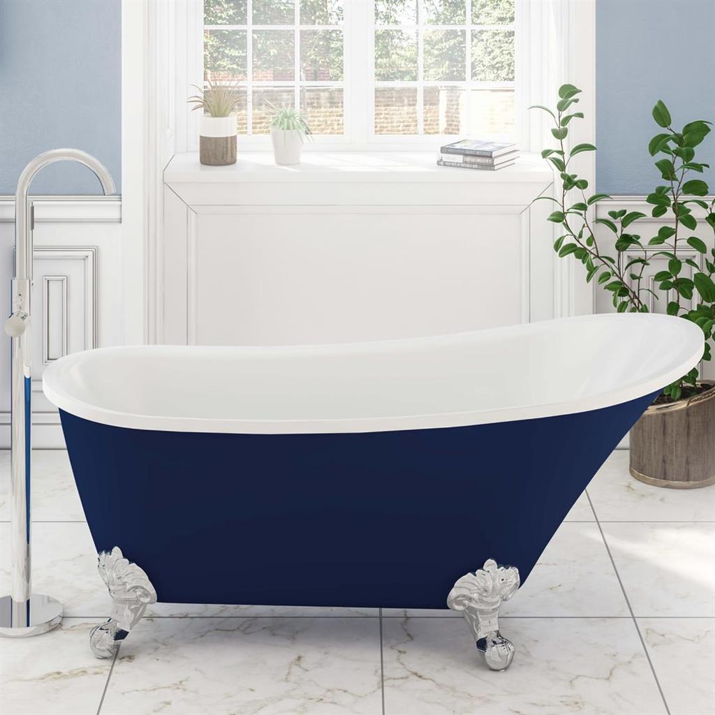 Eastbrook Richmond Vrijstaand bad 162 x 69 x 76 cm Blauw