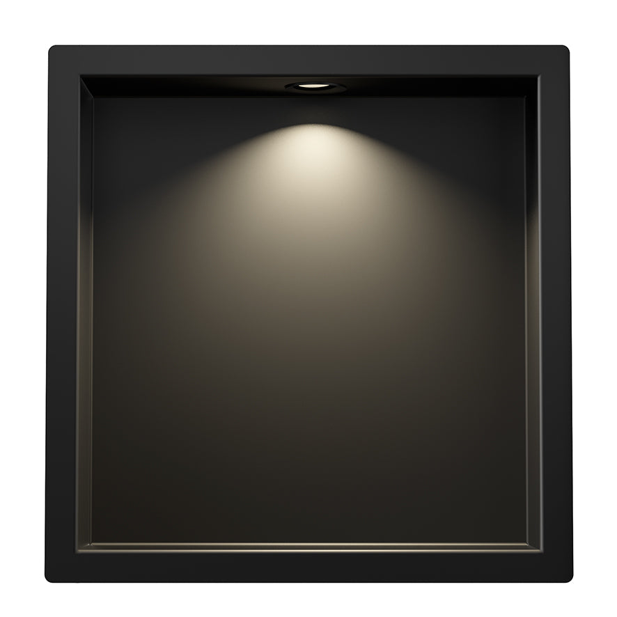 Wiesbaden Demis Inbouwnis Met LED 30 X 30 X 7 cm Mat Zwart