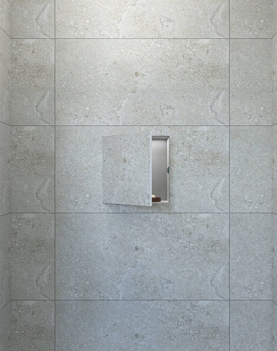 Wiesbaden Demis inbouwnis betegelbaar 30 x 30 x 14 cm RVS
