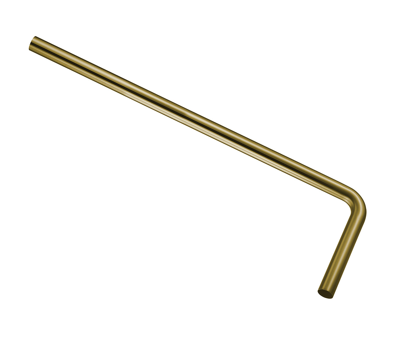 UniMatch vloerbuis 75 x 22 x 3,2 cm geborsteld messing PVD