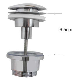 UniMatch clickwaste afvoerplug 5/4" chroom – Wiesbaden – Chroom – Afvoerplug | Dealplein