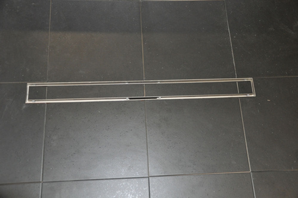 Wiesbaden Tegelrooster voor douchegoot 60 x 7 cm RVS