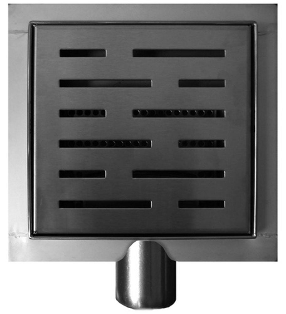Wiesbaden Doucheput Met Flens En Zijuitlaat 20 X 20 cm RVS