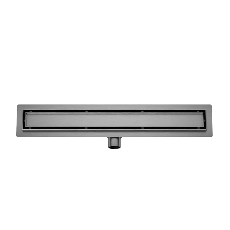 Wiesbaden Douchegoot met flens en tegelrooster 100 x 7 cm gunmetal PVD