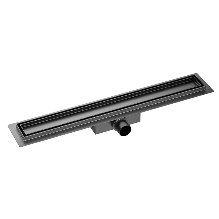 Wiesbaden Douchegoot met flens en tegelrooster 100 x 7 cm gunmetal PVD