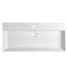 Sapho Kare Keramische Meubelwastafel 98 X 45,5 Cm Wit - afbeelding 2