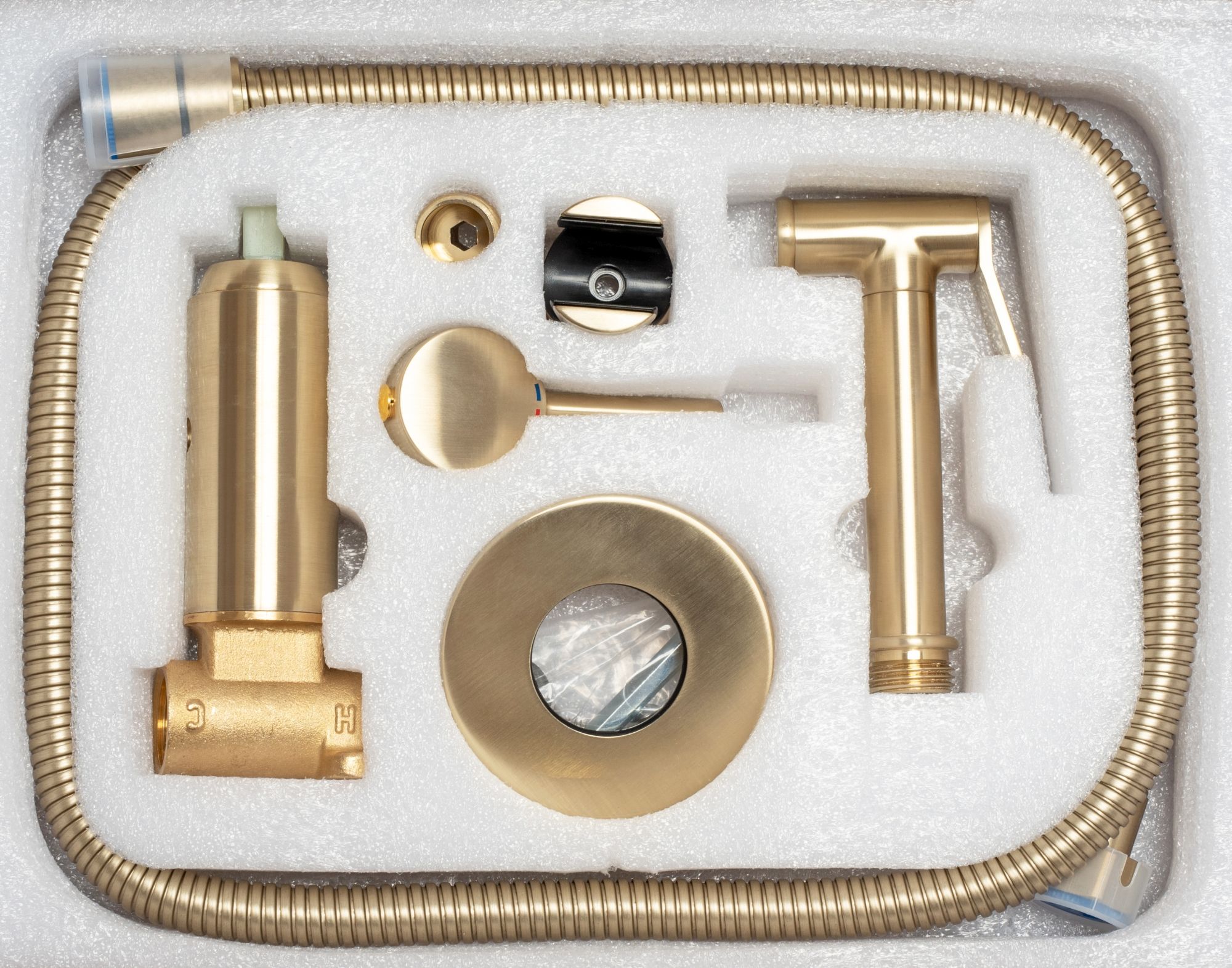 Inbouw Bidetmengkraan Rea Lungo Loop Gold Brush
