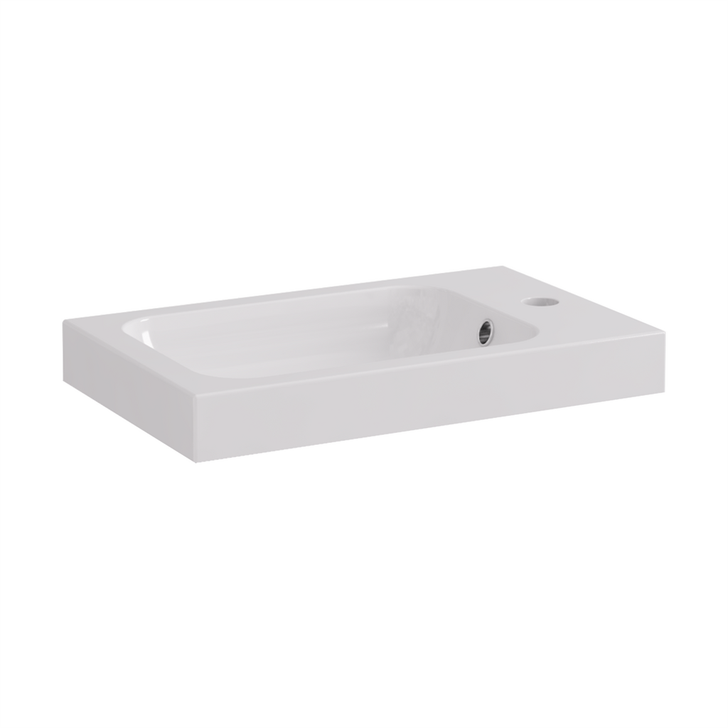 Eastbrook Hardwick wastafel 40,7x25,3 cm Cast Marble wit