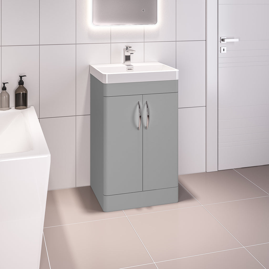 Eastbrook Cavone Staand Badmeubel 50x46 Cm Met Deuren Mat Grijs