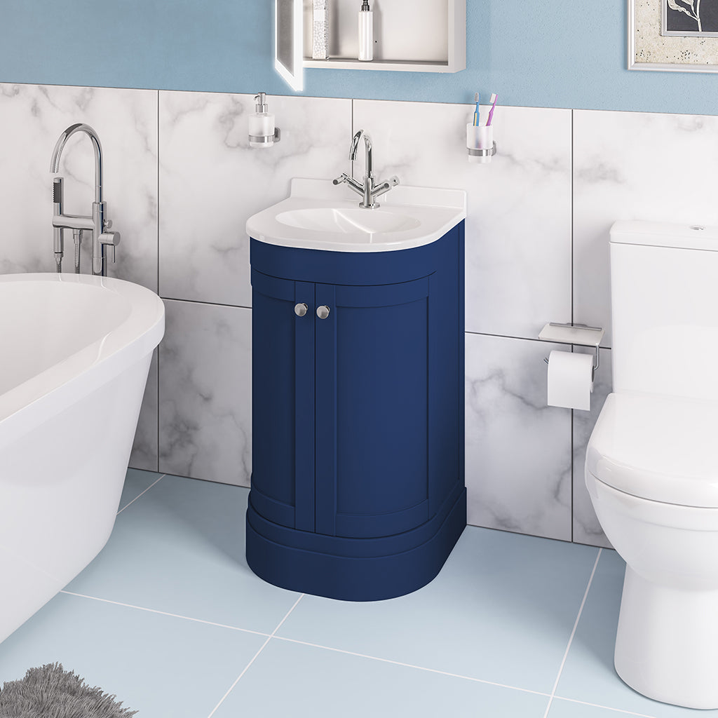 Eastbrook Hardwick Staand Badmeubel 60x45 Cm Met Deuren Mat Kobaltblauw