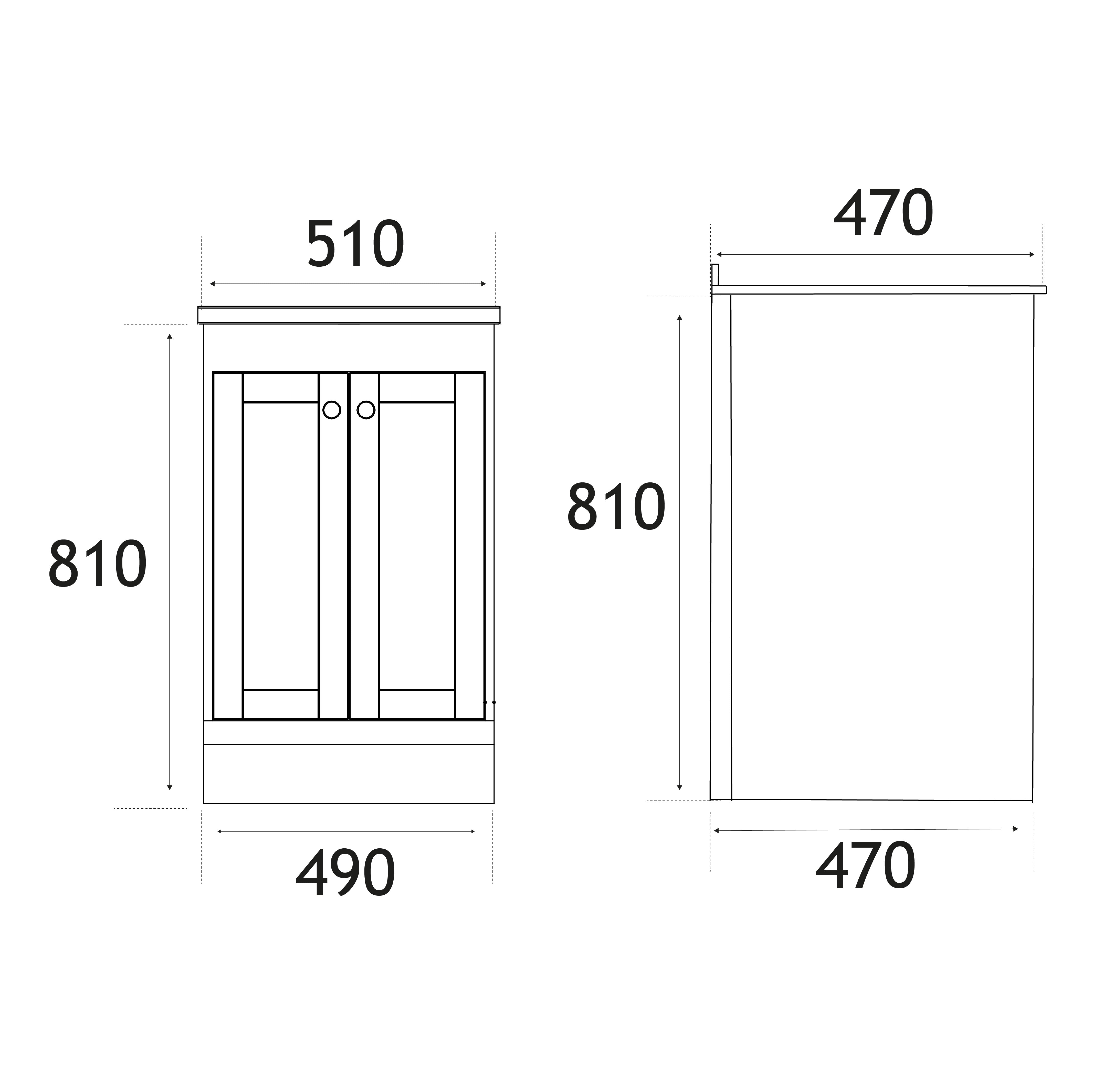 Eastbrook Hardwick staand badmeubel 50x45 cm mat wit