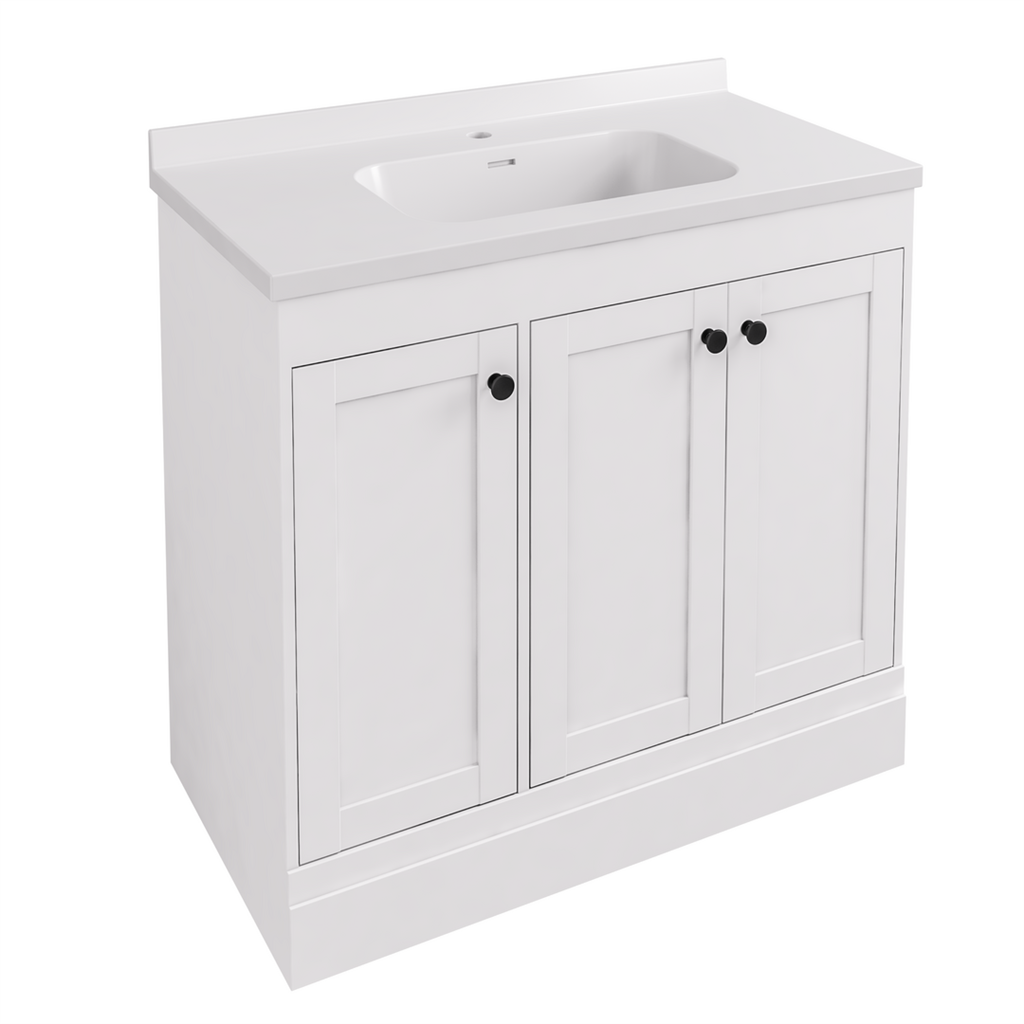 Eastbrook Hardwick wastafel 90x44 cm Cast Marble wit