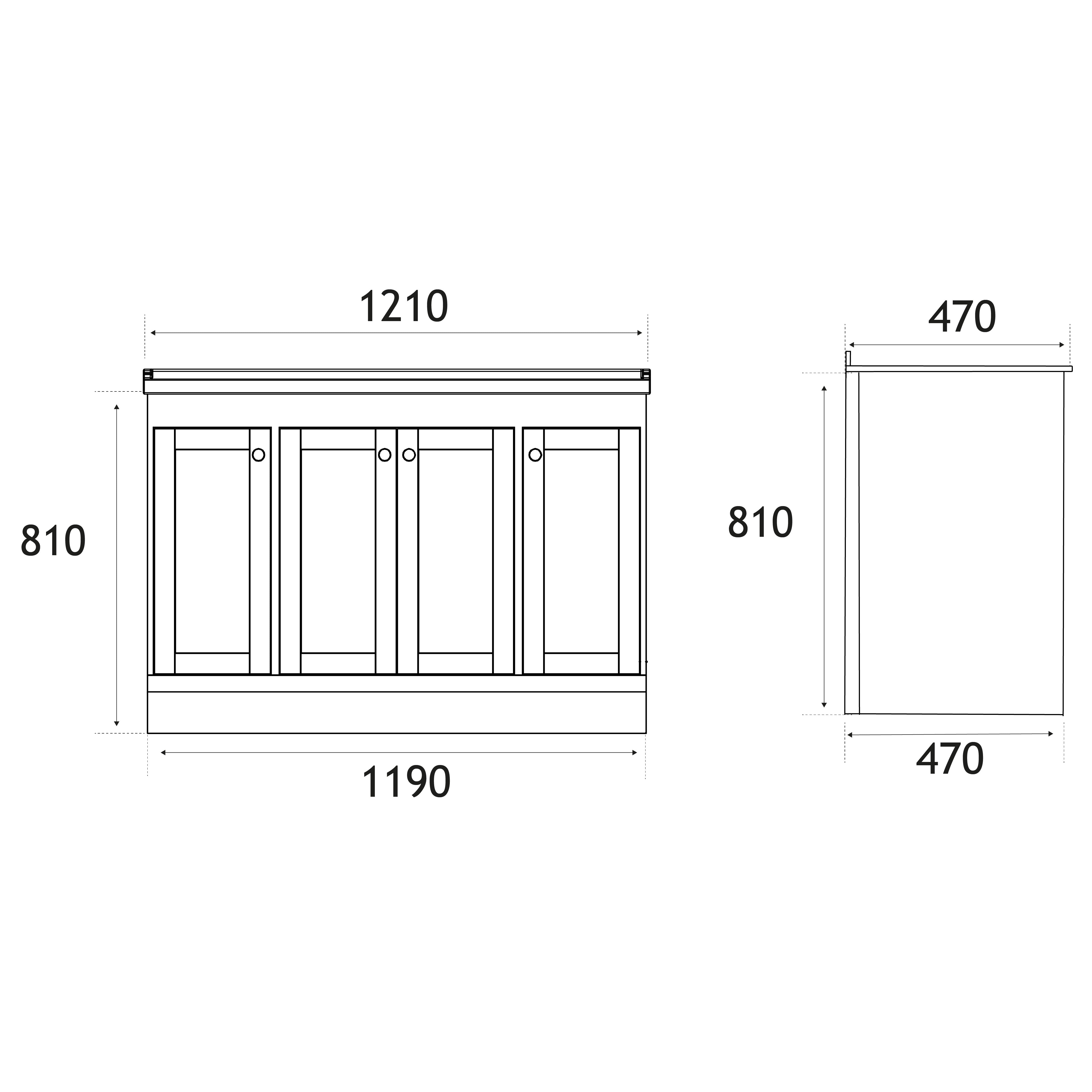 Eastbrook Hardwick staand badmeubel 120x45 cm dubbel antraciet