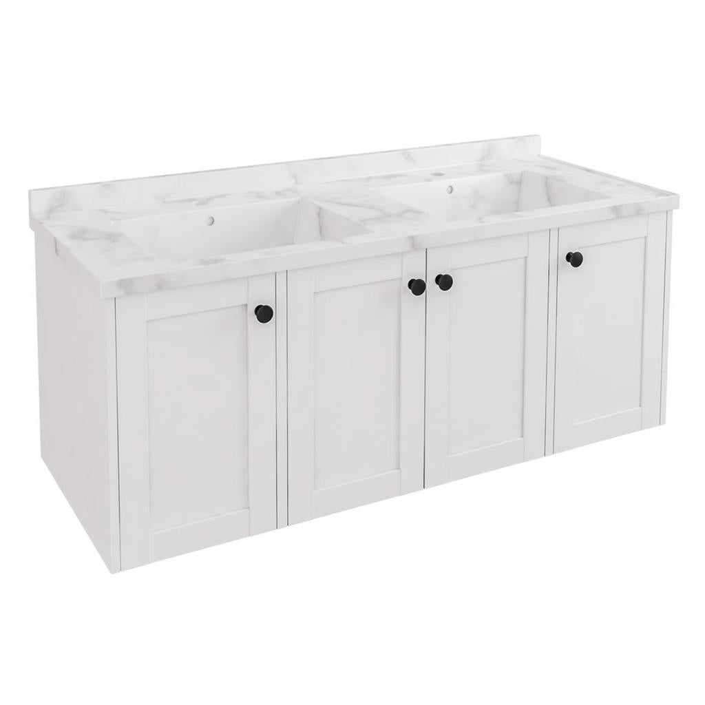 Eastbrook Hardwick hangend badmeubel 120x45 cm dubbel mat wit