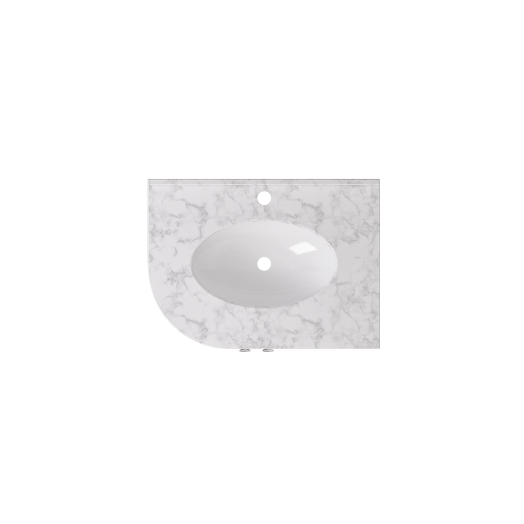 Eastbrook Hardwick wastafel 60x44 cm quartz wit rechts