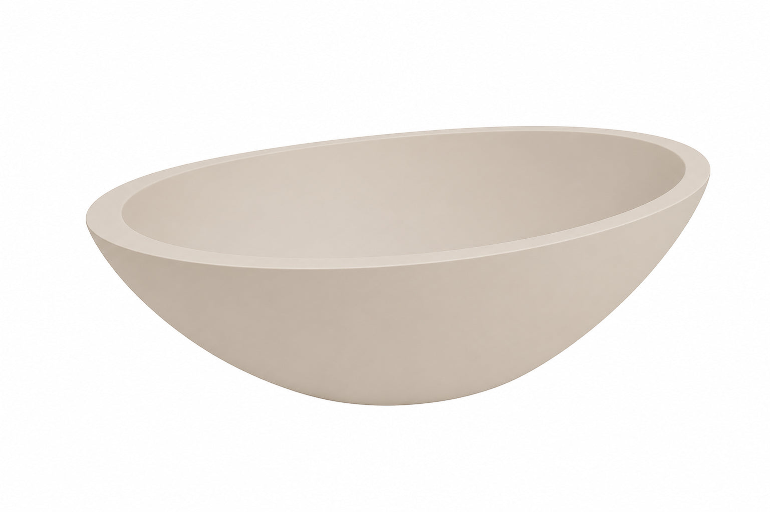 Kim waskom ovaal 59 x 35 x 11 cm solid surface beige – Wiesbaden – Beige – Waskom | Dealplein