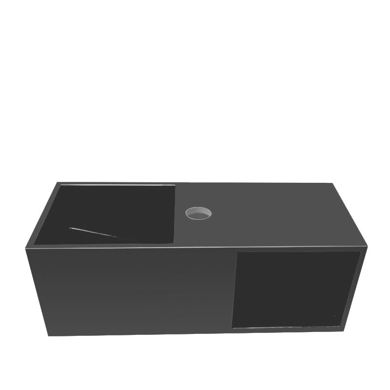 Julia fontein met nis 54 x 20 x 20 cm solid surface mat zwart – Wiesbaden – Mat Zwart – Fonteinen | Dealplein