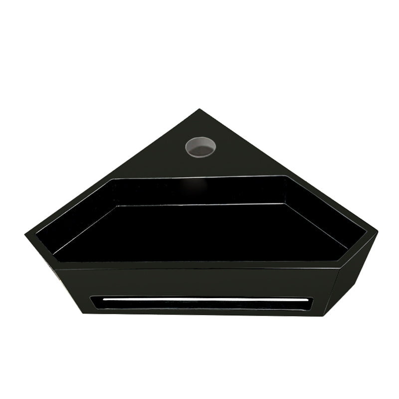 Julia hoekfontein 35 x 35 x 16 cm solid surface mat zwart – Wiesbaden – Mat Zwart – Fonteinen | Dealplein