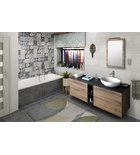 Treos Rechthoekige Spiegel In Gelamineerd MDF Frame 75 X 50 Cm Collingwood Oak