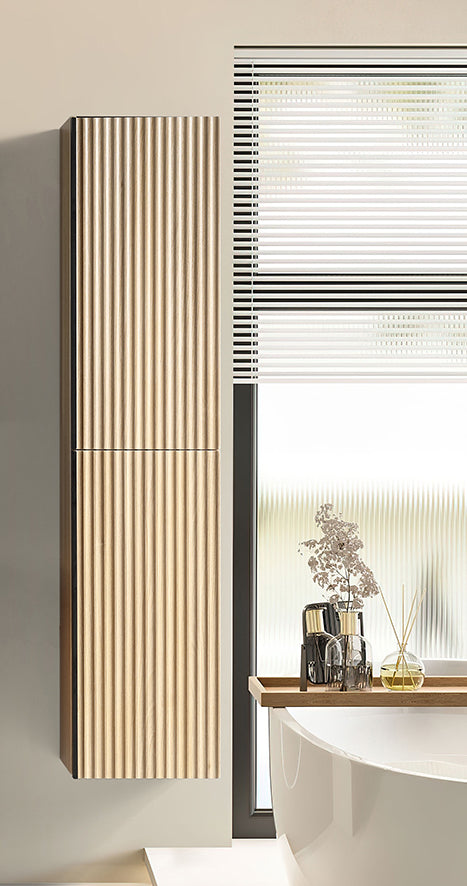 Ribbella kolomkast met 2 deuren 160 x 36 x 30 cm naturel eik – Xellanz – Naturel Eik – Kolomkasten | Dealplein